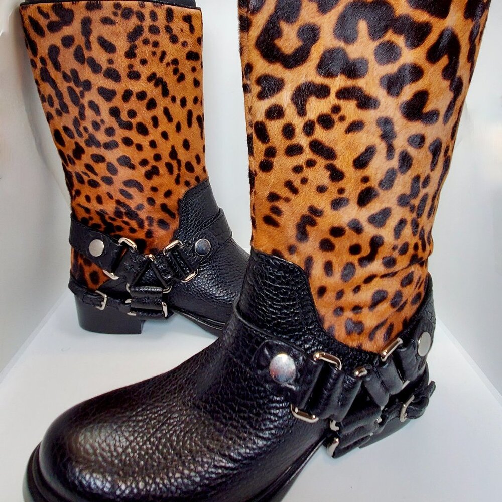 Miu Miu Moto Leopard Boots BRAND NEW Size 39.5